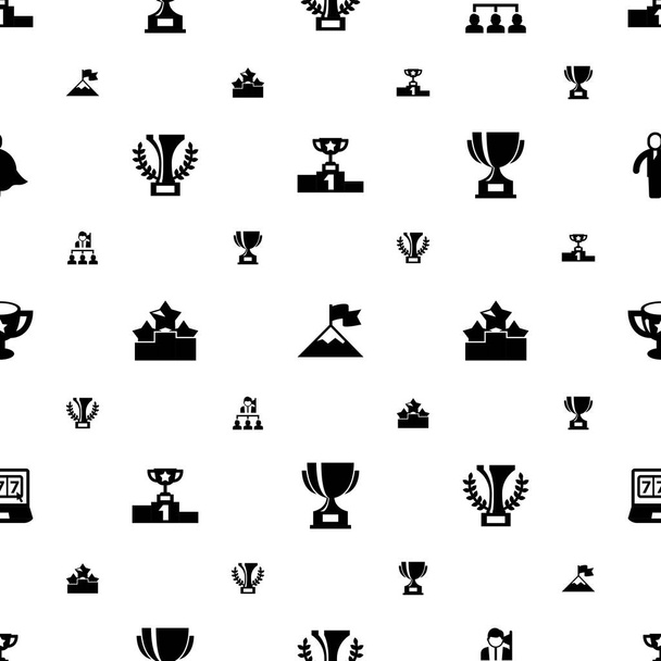 victory icons pattern seamless. Included editable filled competition, attainment, Leadership, champion, Ranking, reward, award, online casino icons. victory icons for web and mobile. - Vector, Image