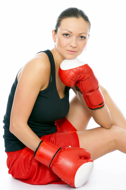 активна жінка боксерка
 - Фото, зображення