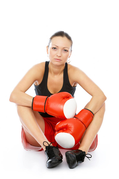 mujer activa boxeadora femenina
 - Foto, imagen