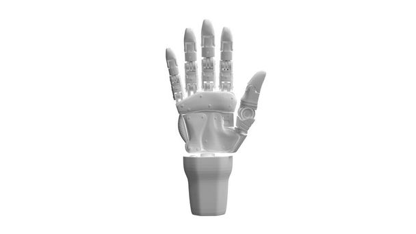 3d rendering of a robot hand computer generated model isolated - Photo, Image
