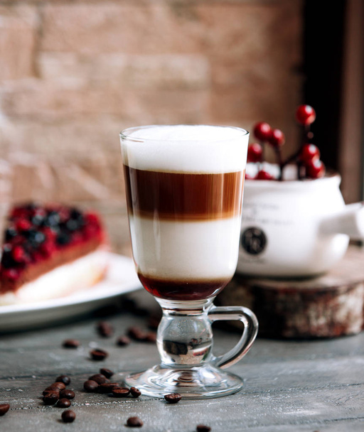 multiple layer coffee drink - Фото, зображення
