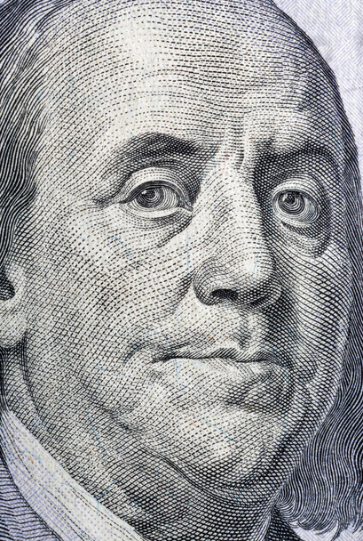 Benjamin Franklin elnök portré makró - Fotó, kép
