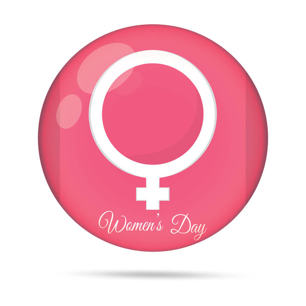 Womens day button - Vettoriali, immagini