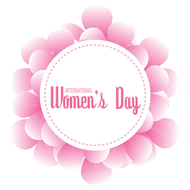 Happy womens day button - Vector, Image