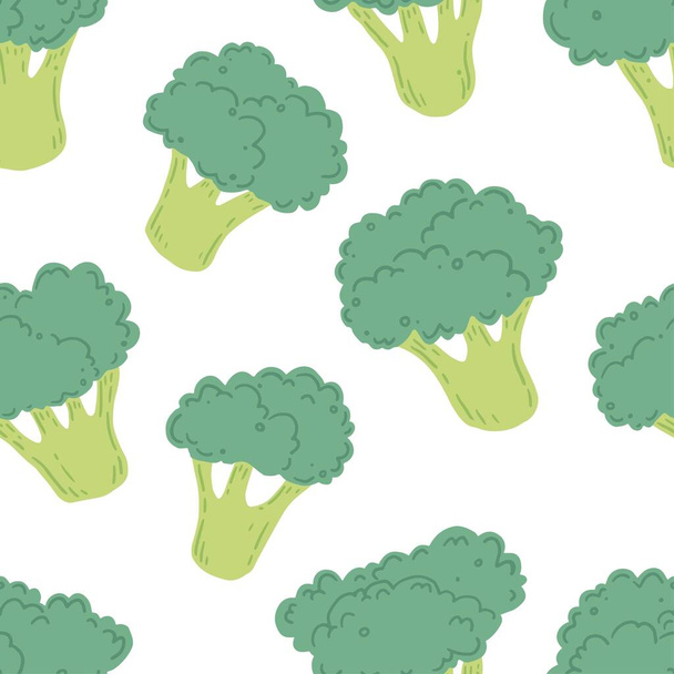 Broccoli seamless pattern. Vector illustration - Vector, Image