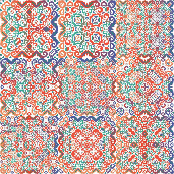 Decorative color in the traditional ceramic tiles. - Vektor, kép