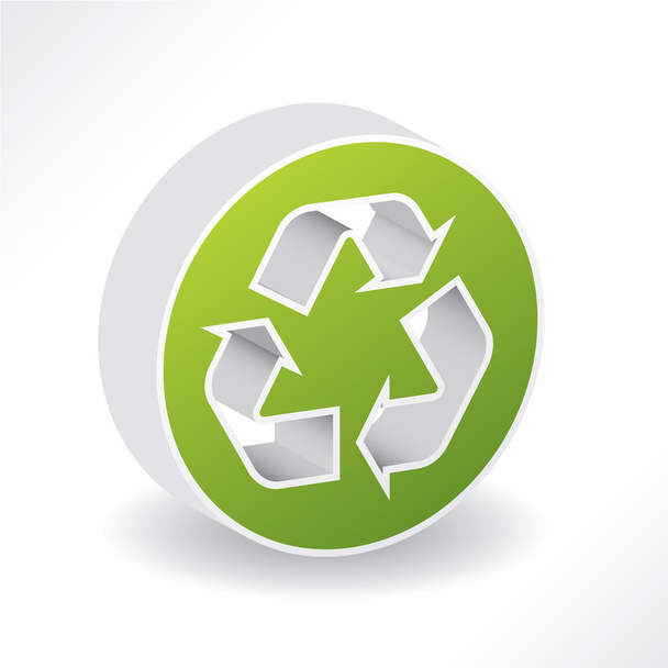 3d recycle symbol - Vector, Image