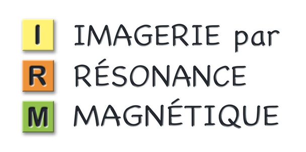 Iniciais IRM em cubos 3D coloridos com significado em francês
 - Foto, Imagem