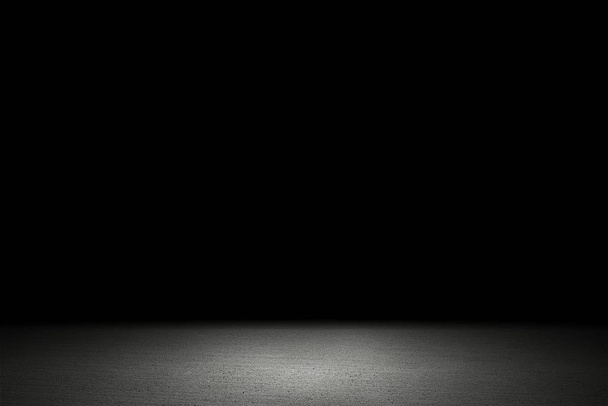 Luz que brilla sobre el suelo de cemento blanco en la habitación oscura con espacio de copia, fondo abstracto
 - Foto, Imagen