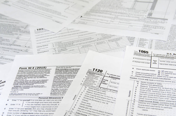 διάφορα κενά έντυπα φορολογίας των ΗΠΑ - Φωτογραφία, εικόνα