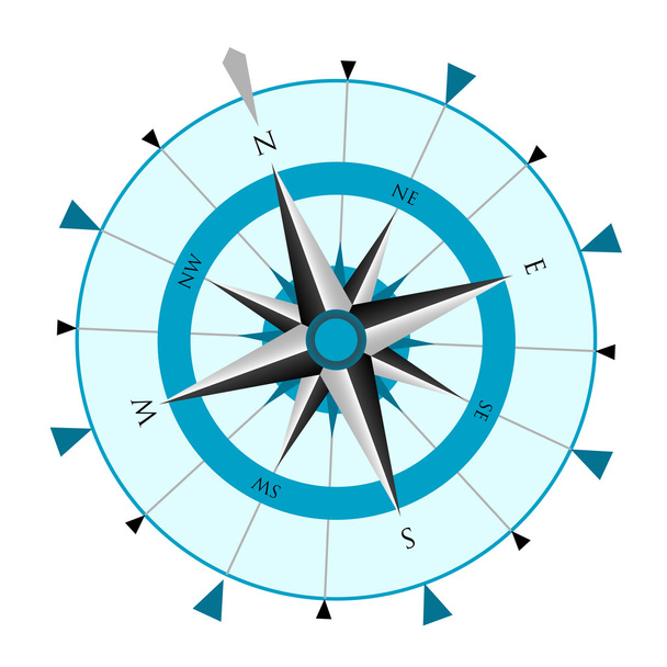 kompas Windroos - Vector, afbeelding