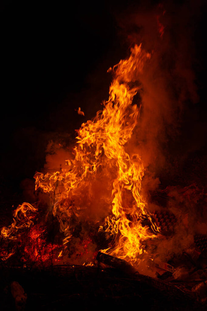 vuur vlam textuur achtergrond - Foto, afbeelding