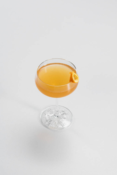 cocktail in glass with orange slice  - Φωτογραφία, εικόνα