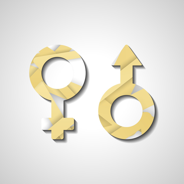 Male and female gender symbols - Vektor, Bild