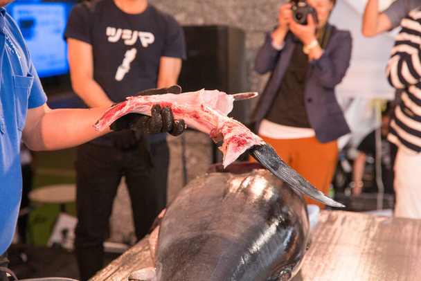 Hakata Japan Mostra sulla demolizione del tonno - Foto, immagini