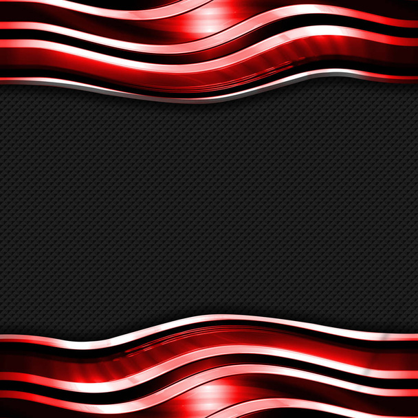 rood wit en zwart glanzend metalen achtergrond en mesh textuur. - Foto, afbeelding