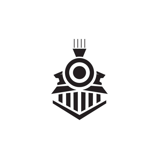 Векторный шаблон логотипа поезда
 - Вектор,изображение