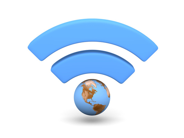 Blue WiFi symbol - Photo, image