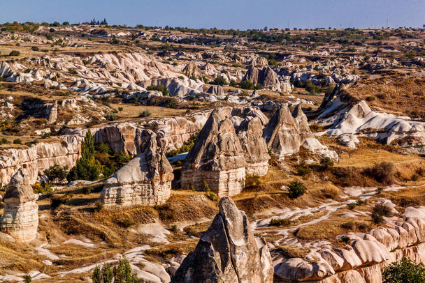 Panoramic landscape view on Goreme national park. Turkey. - Φωτογραφία, εικόνα