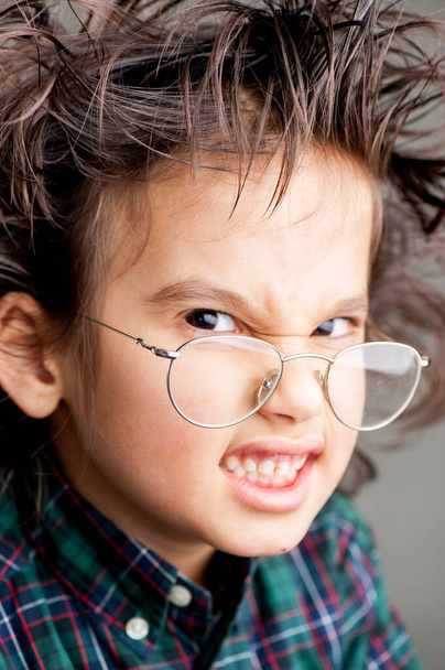 Young boy wearing glasses - Фото, изображение
