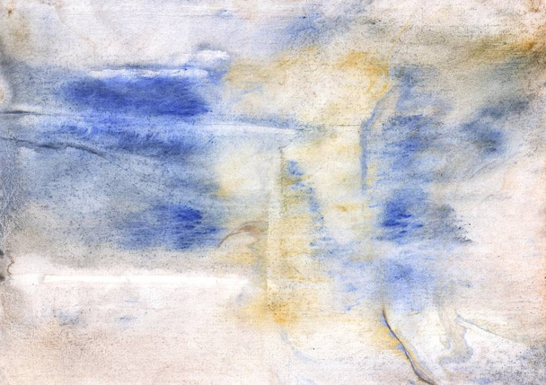 Beige-blaues Aquarell. Abstrakte Malerei Hintergrund. Aquarellstruktur - Foto, Bild