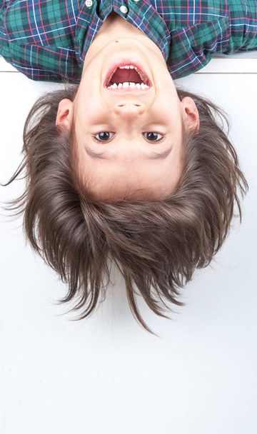 Young boy with his long hair - Foto, Imagem