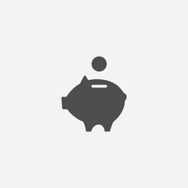 Moneybox piggy pictogram - Vector, afbeelding