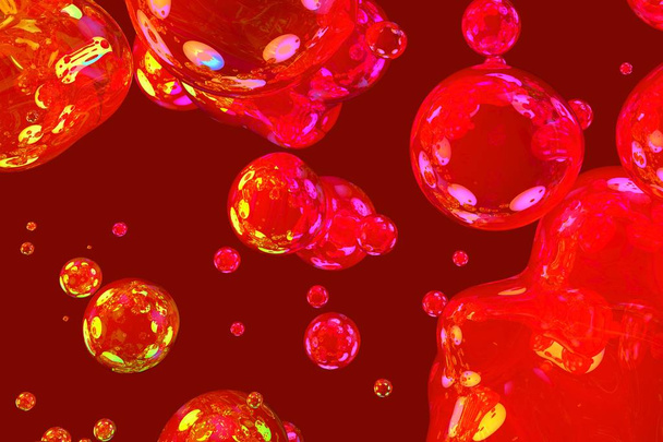 gradient texture of shining vivid slime of liquid - club concept illustration, background design template - Photo, image
