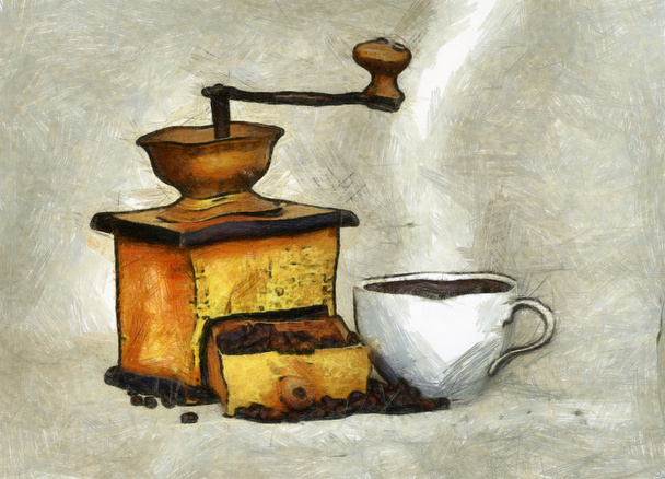 cup of the hot black coffee - Valokuva, kuva