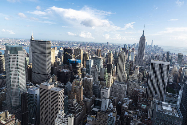 Skyline van wolkenkrabbers van Manhattan, New York City, Usa - Foto, afbeelding