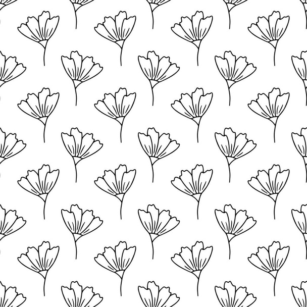 Flowers seamless pattern. - Vector, Image