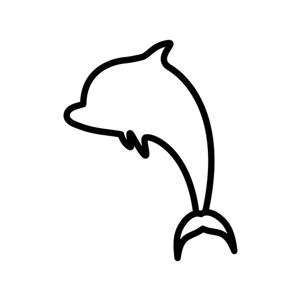 Isolé dauphin silhouette style icône vectoriel design
 - Vecteur, image