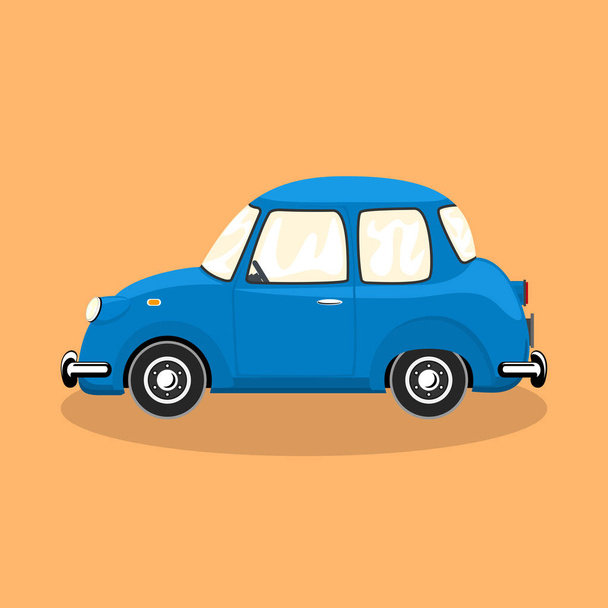 Retro car isolated on colorful background - Διάνυσμα, εικόνα