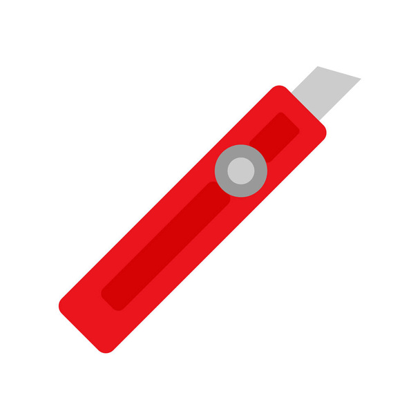 Vector simple icon of cutter knife. Modern concept design. Isolated vector sign symbol - Vetor, Imagem