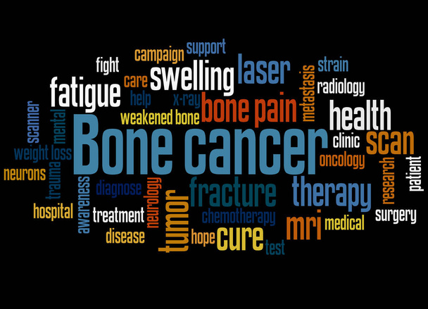 Bone cancer word cloud concept 3 - Photo, Image