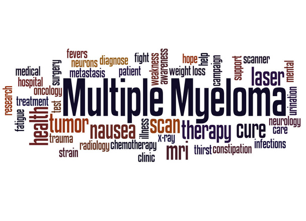 Multipel myeloom woord wolk concept - Foto, afbeelding