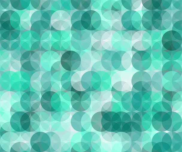 Green abstract seamless pattern made from rounds. - Vector, Image