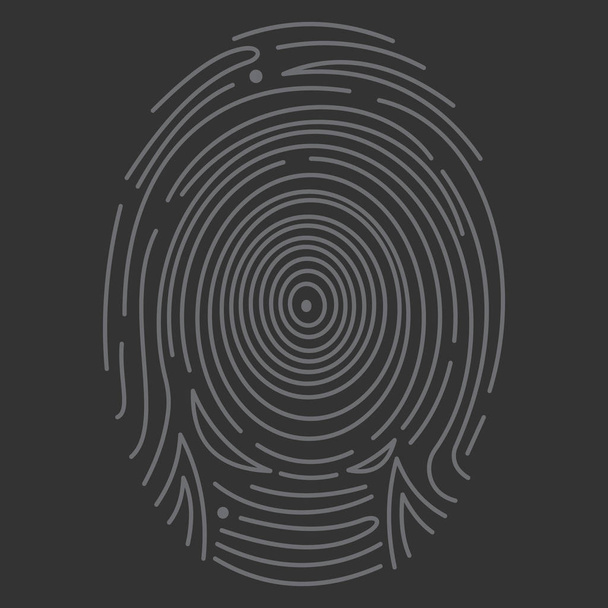 Vektor-Fingerabdruckscanner Symbole. Handgezeichnete biometrische Fingerabdrücke gesetzt. id Illustration. - Vektor, Bild