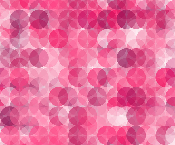 Red abstract seamless pattern made from rounds. - Vector, Image