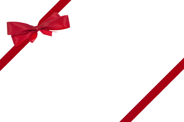 Red ribbon with bow - Valokuva, kuva