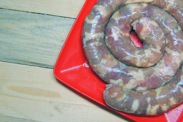 homemade raw sausage - Photo, Image