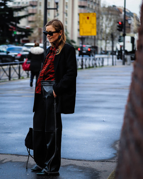 Street Style, Fall Winter 2019, Paris Fashion Week, France - 01  - Fotoğraf, Görsel