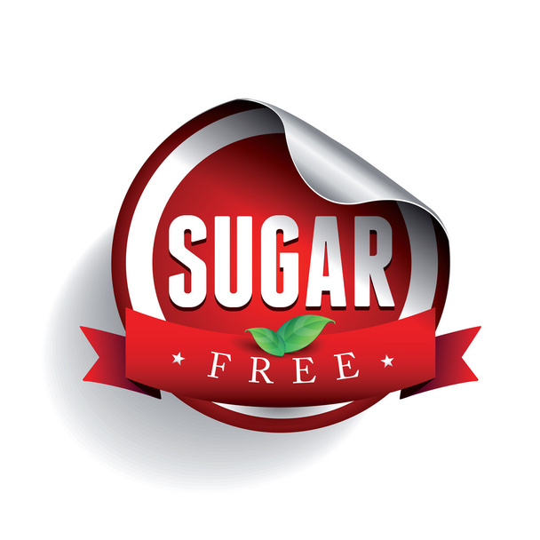suiker gratis etiket - Vector, afbeelding