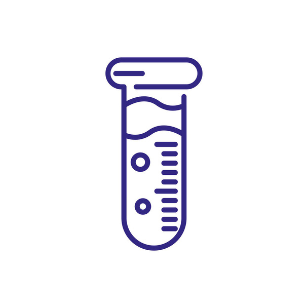 test tube icon, line detail style - Vector, afbeelding