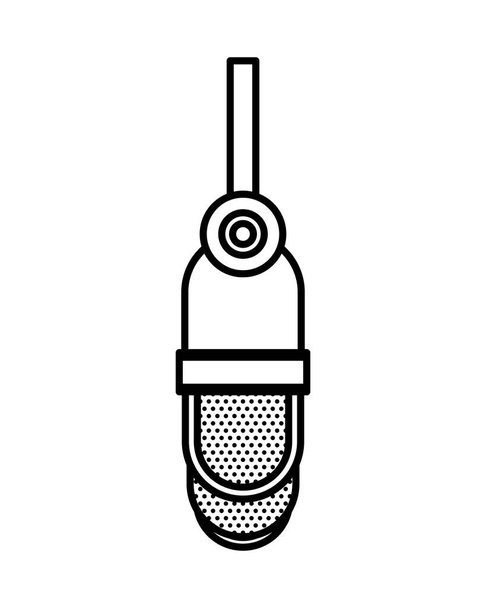 ikona retro mikrofonu radiowego - Wektor, obraz
