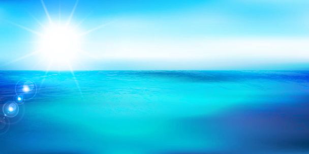 Zee zomer hemel licht achtergrond - Vector, afbeelding