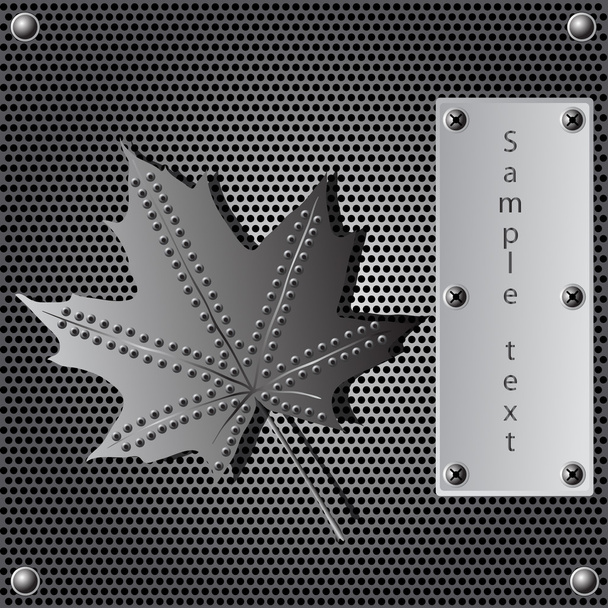 Metal escudo de fundo folha de bordo com rebites
 - Vetor, Imagem