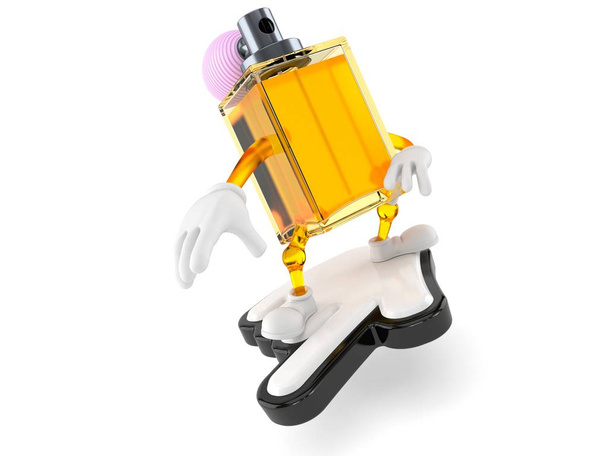 Perfume character surfing on cursor - Foto, afbeelding
