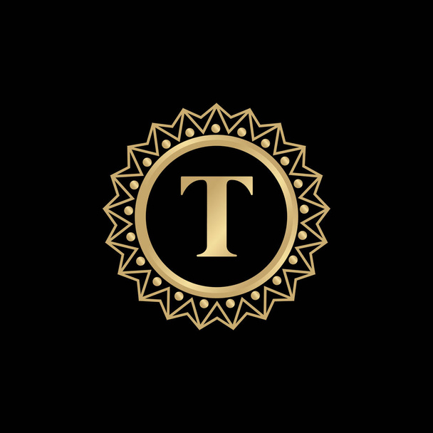高級T字初期ロゴデザインベクトルテンプレート - ベクター画像