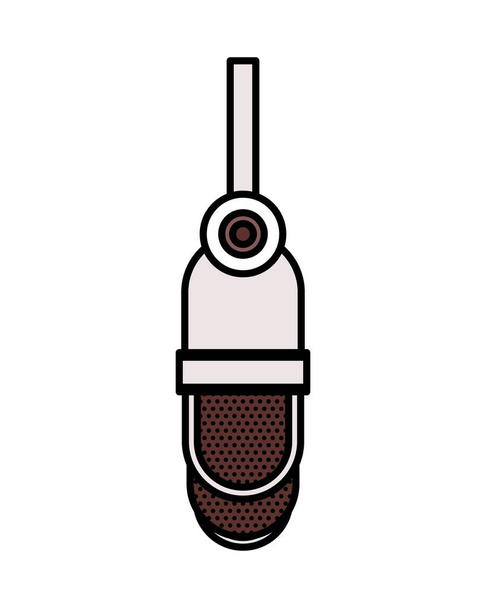 Retro hanging icon radio microphone
 - Вектор,изображение